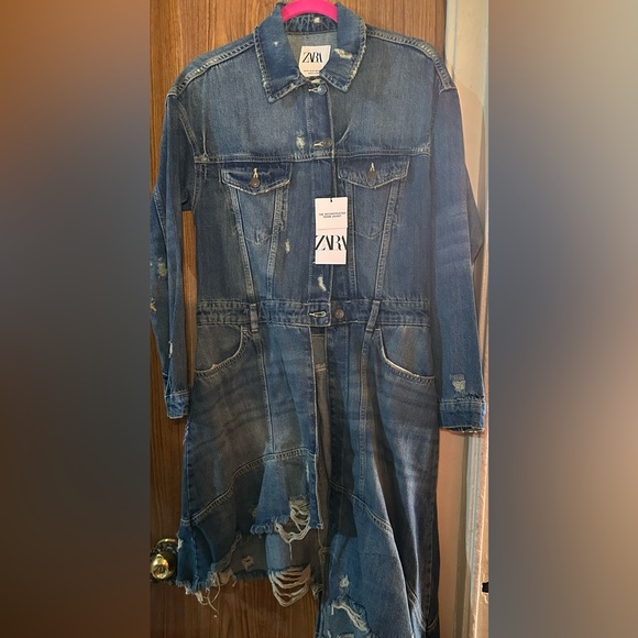 Zara Ripped denim jacket dress - Picture 3 of 11